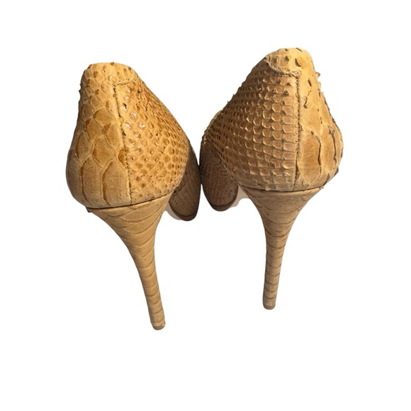 New Pour La Victoire Irina Snakeskin High Heel Shoes Made in Brazil Size 8 - Picture 4 of 8